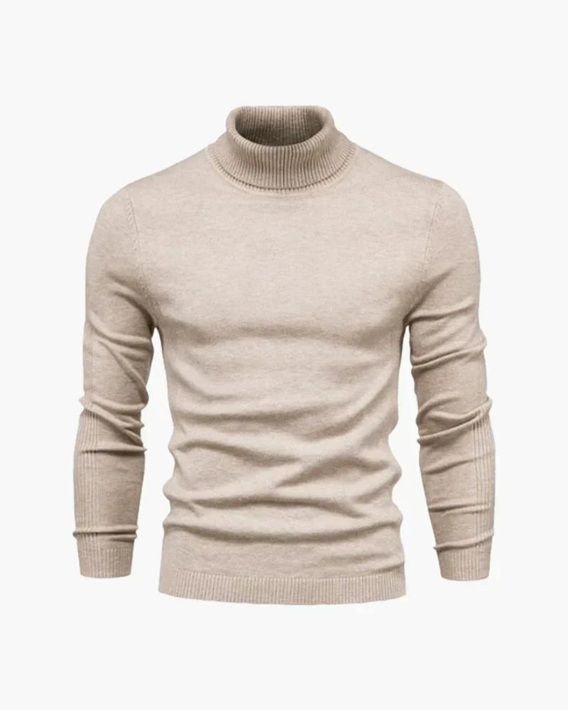 JANGSAN Sweter Merino z Wysokim Kołnierzem