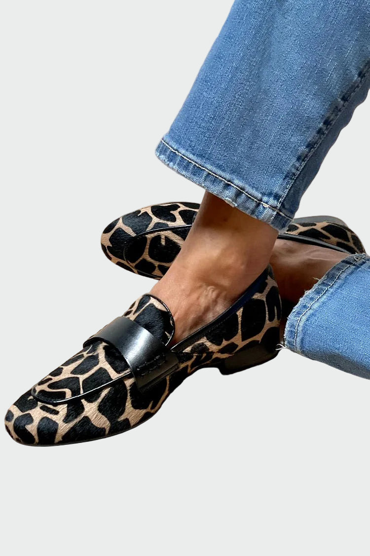Mokasyny w leopardski wzór