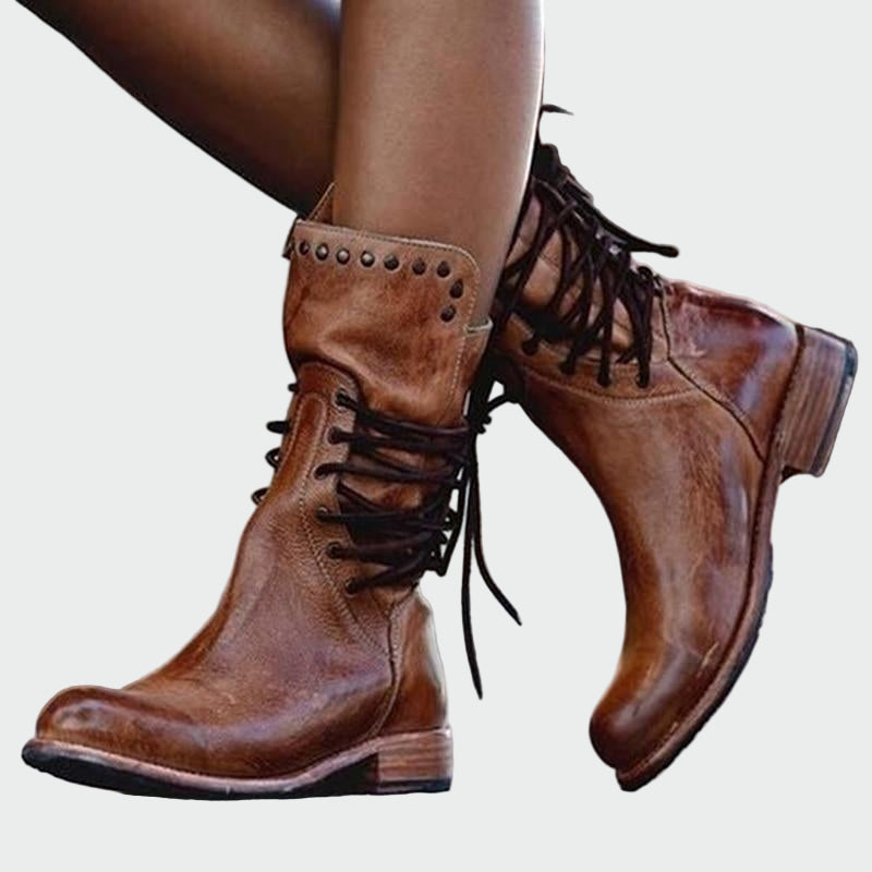 Skórzane buty na sznurowanie