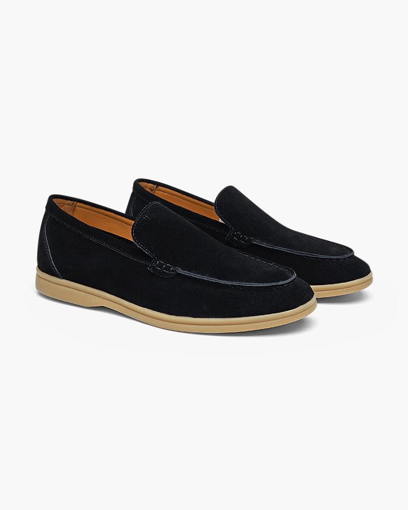 Luksusowe zamszowe loafersy