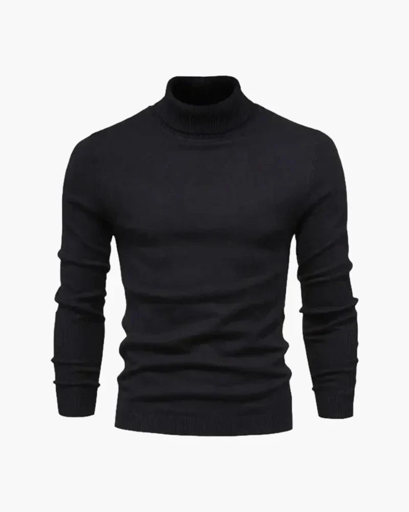 JANGSAN Sweter Merino z Wysokim Kołnierzem