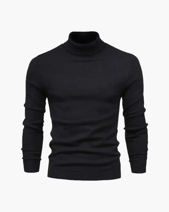 JANGSAN Sweter Merino z Wysokim Kołnierzem