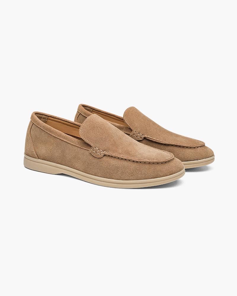 Luksusowe zamszowe loafersy