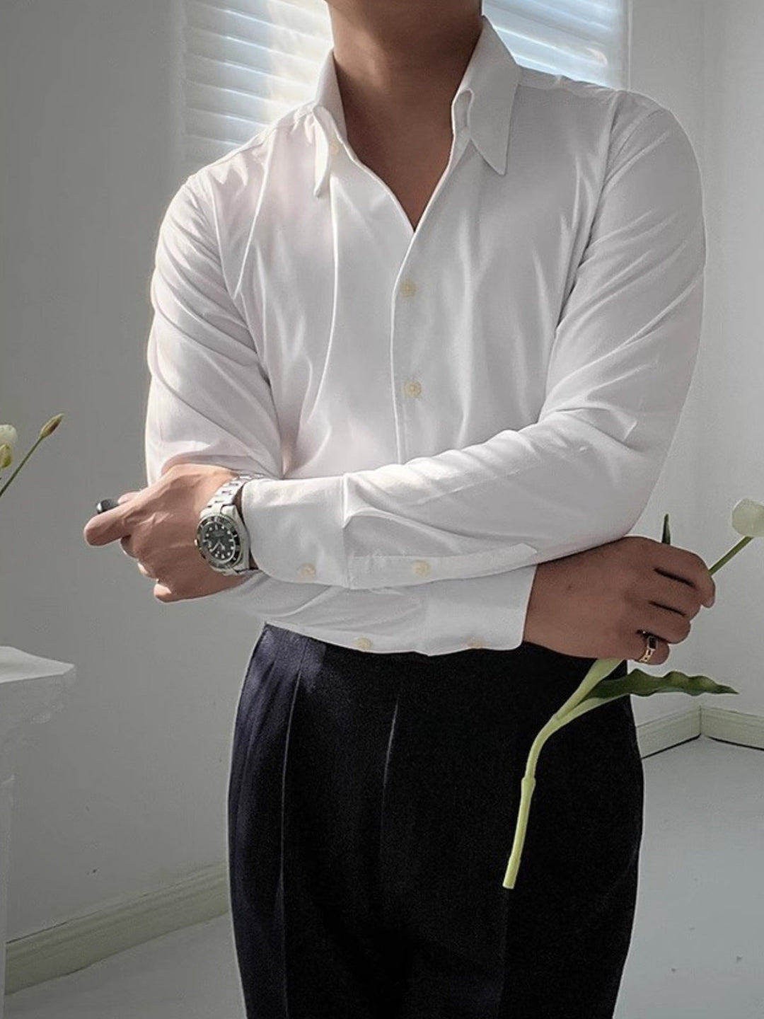 Koszulka V-Neck Athletic Włoskie Old Money z Bambusa