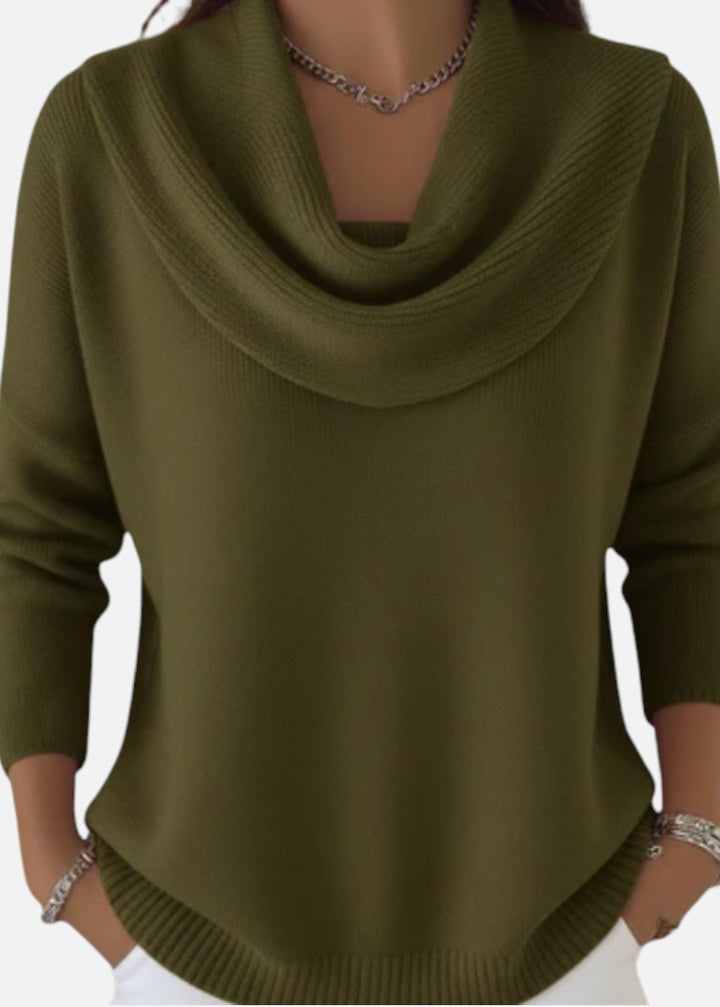 Alia | Sweter z Miękkim Kołnierzem