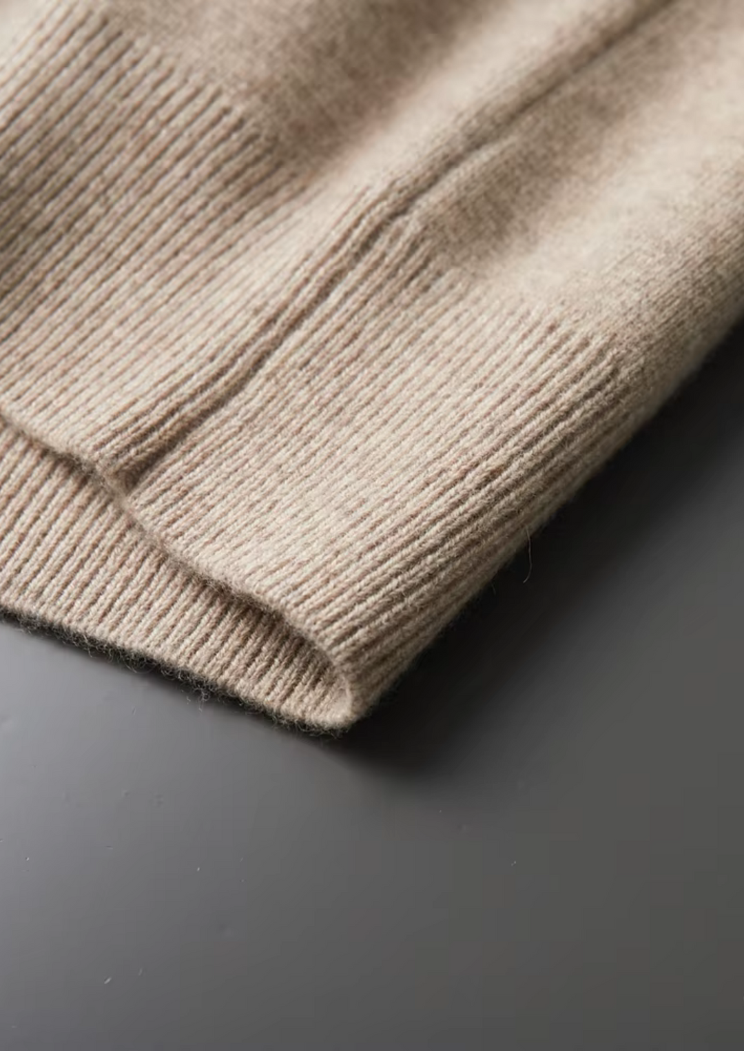 KARDIGAN ZIP POLO Z EXTRA-FINĄ WEŁNĄ MERINO