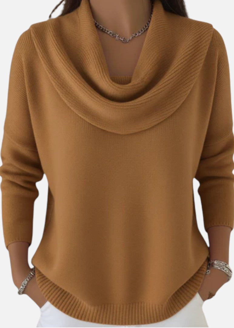 Alia | Sweter z Miękkim Kołnierzem