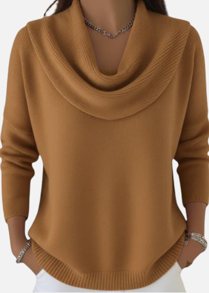 Alia | Sweter z Miękkim Kołnierzem