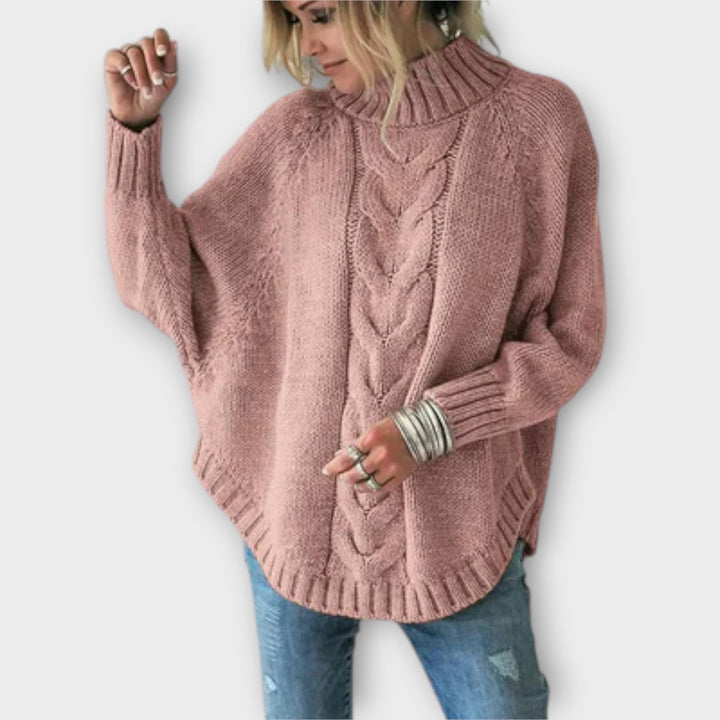 Elysian | Sweter Pleciony z Wzorem Warkoczy