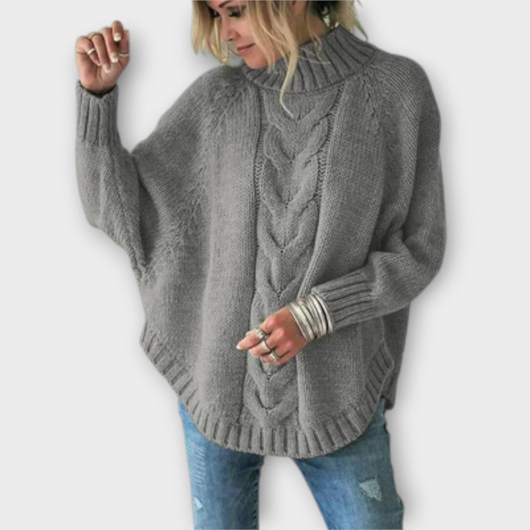 Elysian | Sweter Pleciony z Wzorem Warkoczy