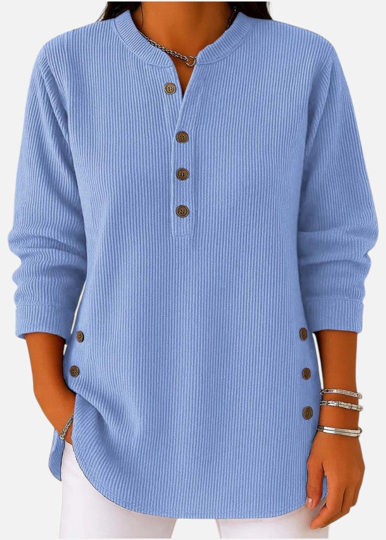 Noor | Damski sweter z miękkiej dzianiny, o luźnym kroju i długimi rękawami