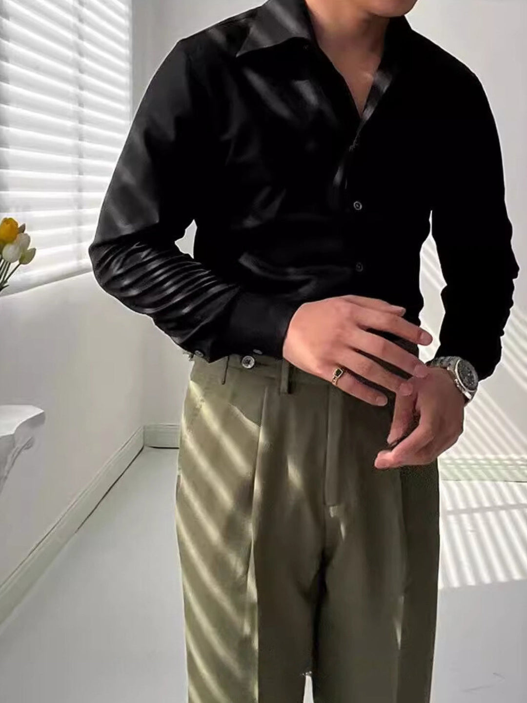 Koszulka V-Neck Athletic Włoskie Old Money z Bambusa