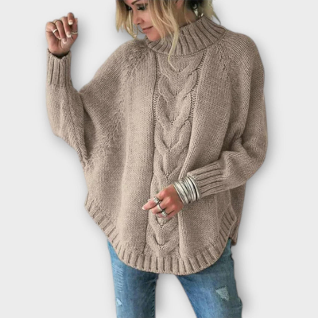 Elysian | Sweter Pleciony z Wzorem Warkoczy