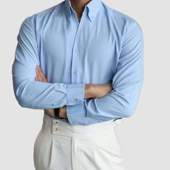 Slim-Fit Koszula Francuski Styl Old Money