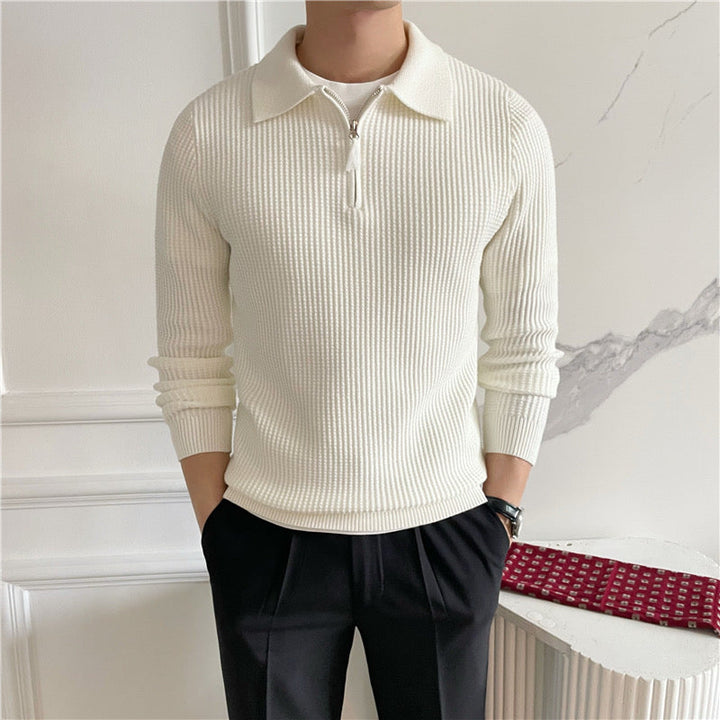 GONGJU Sweter z zamkiem