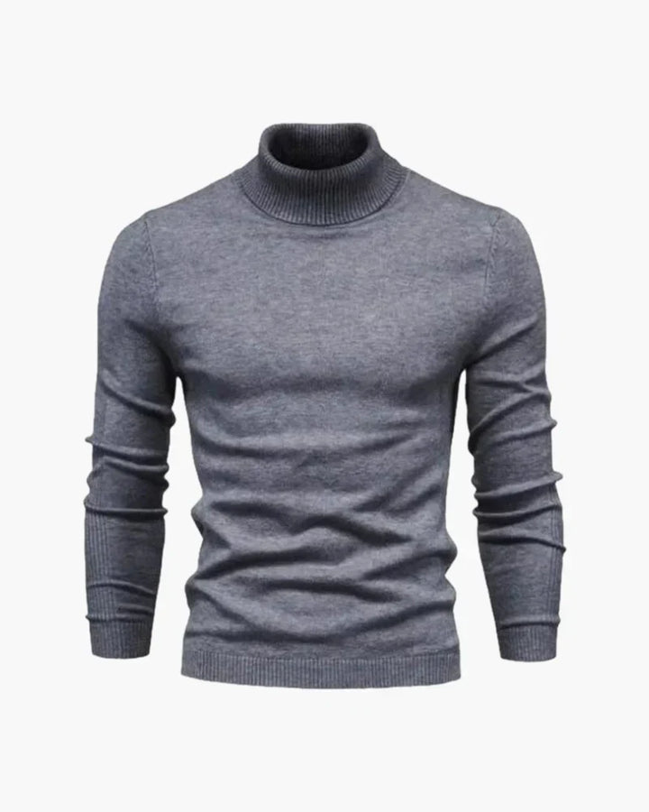 JANGSAN Sweter Merino z Wysokim Kołnierzem