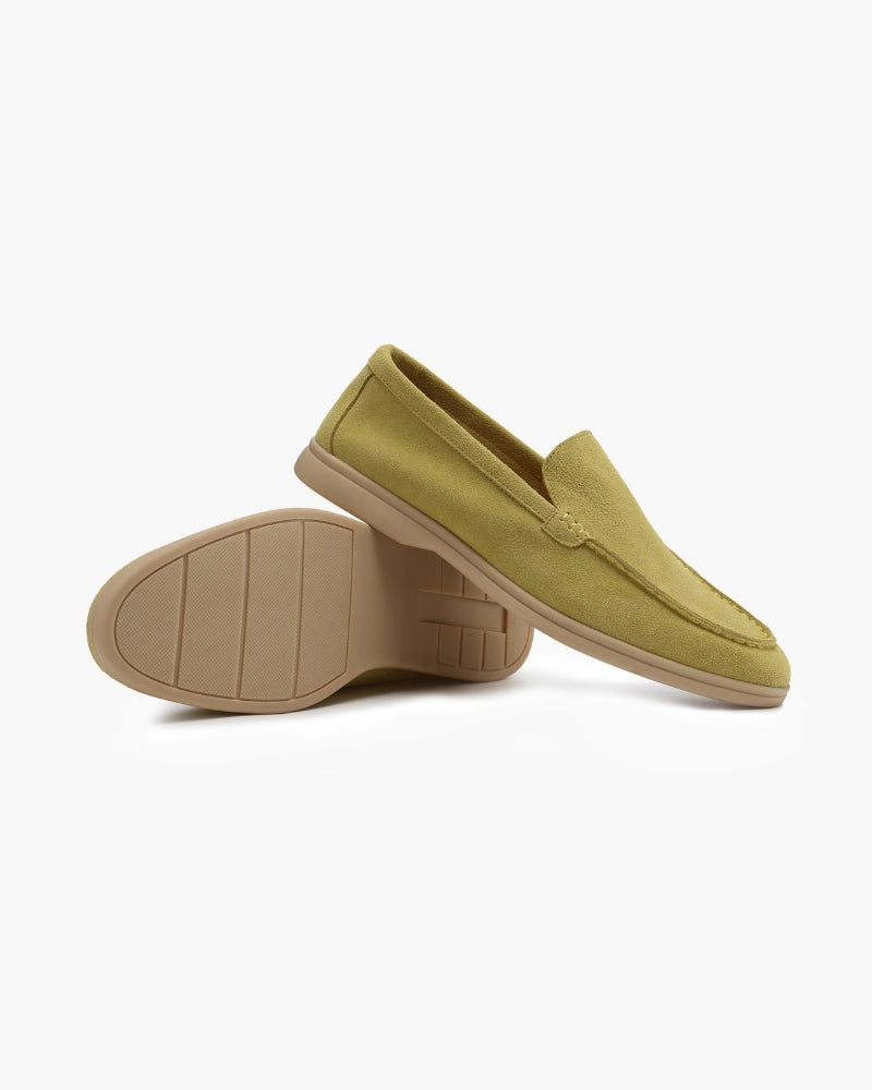 Luksusowe zamszowe loafersy