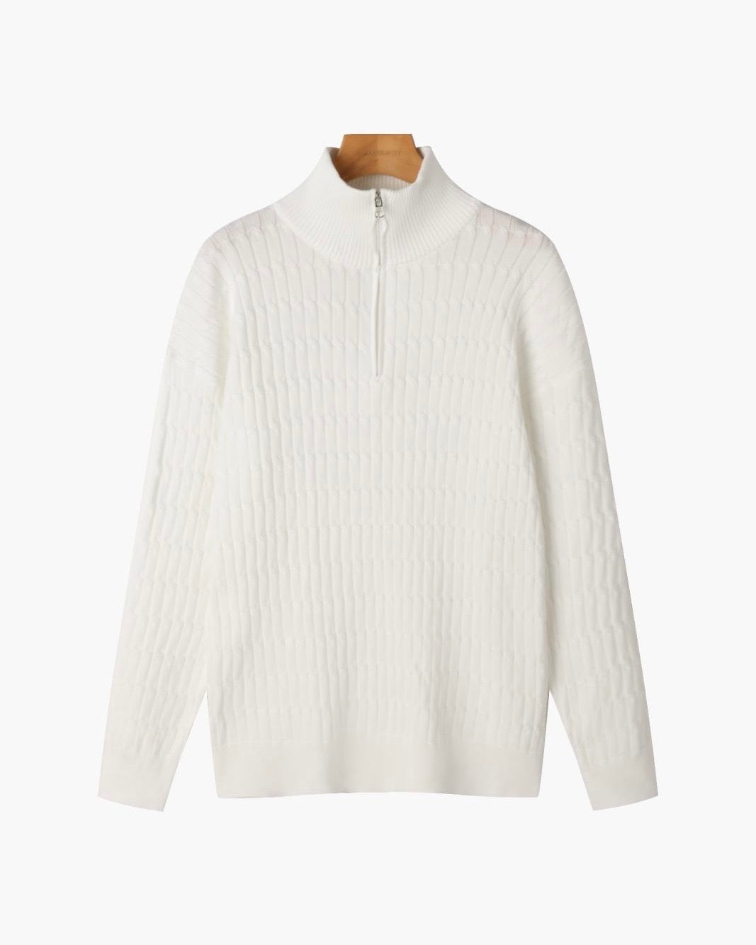 GWANGJU Sweter z polo zamkiem