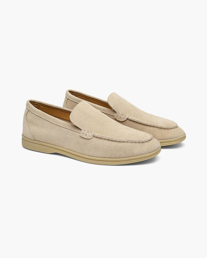 Luksusowe zamszowe loafersy