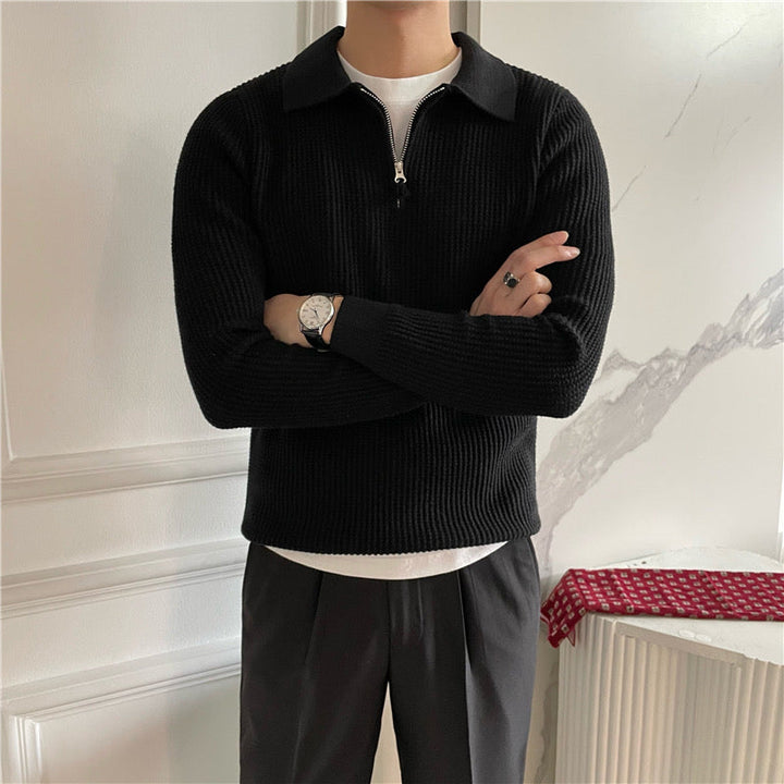 GONGJU Sweter z zamkiem
