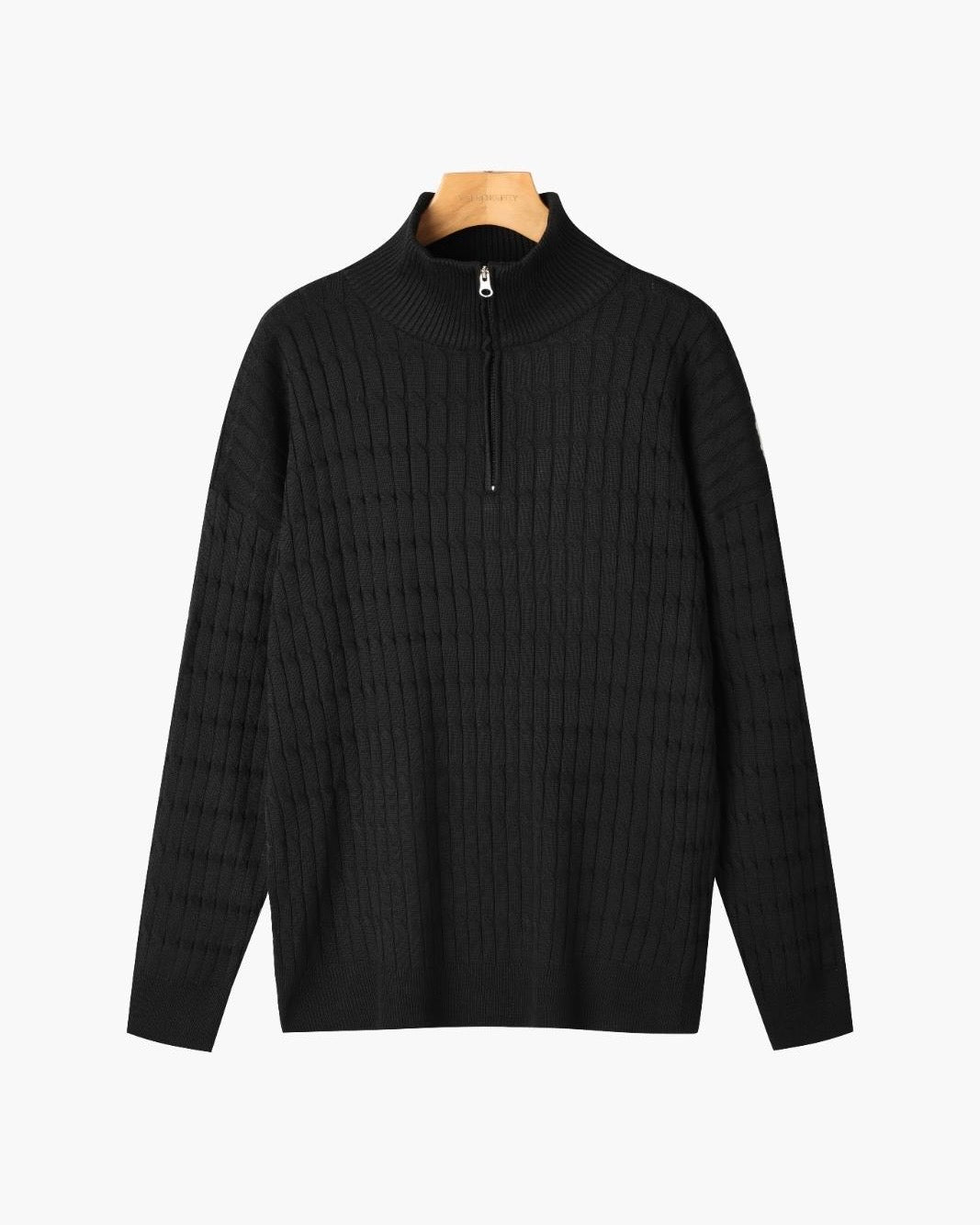 GWANGJU Sweter z polo zamkiem