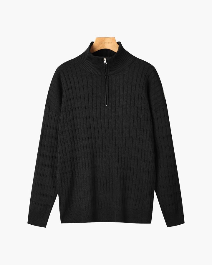 GWANGJU Sweter z polo zamkiem