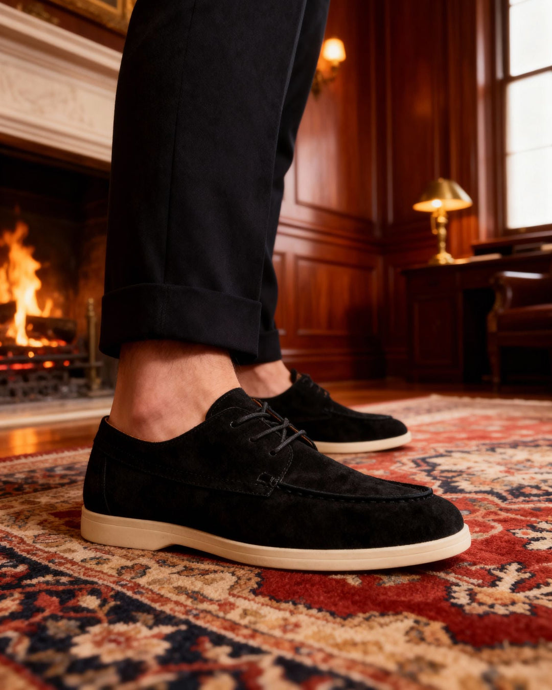 Premium Zamszowe Buty z Sznurówkami