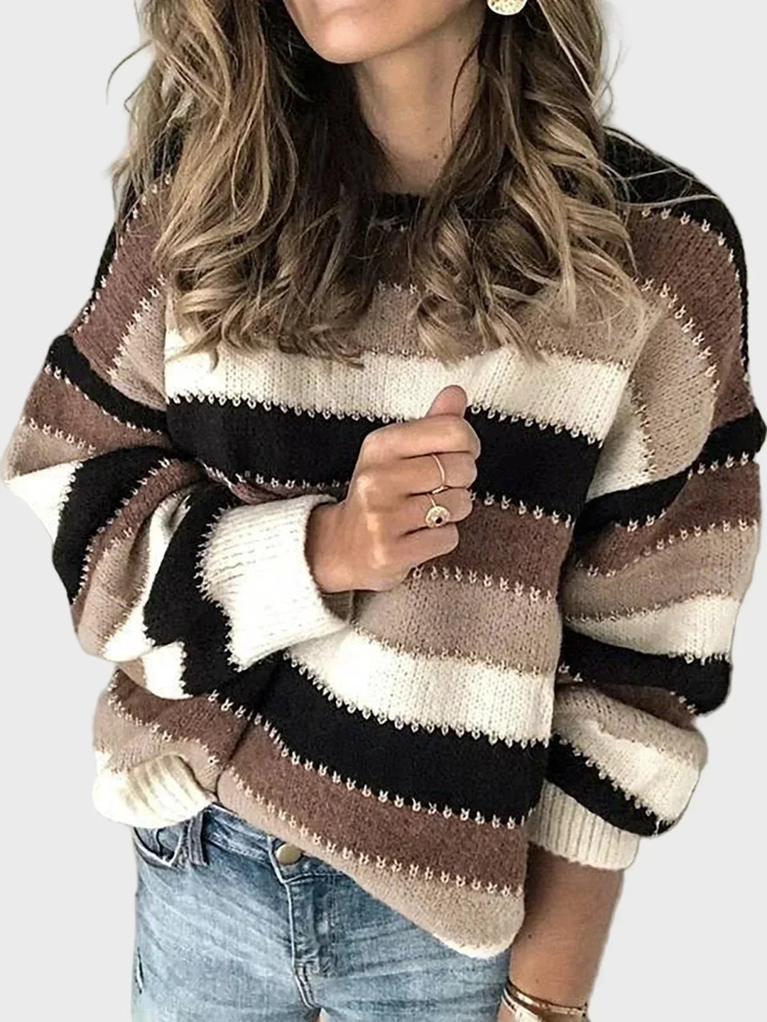 Ara | Sweter z Golfem w Paski
