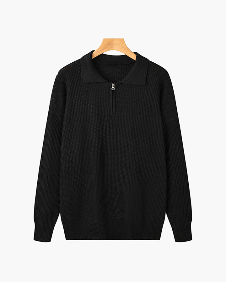 GONGJU Sweter z zamkiem