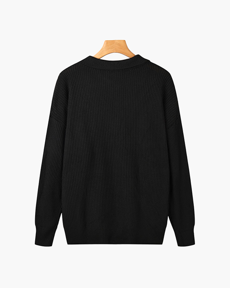 GONGJU Sweter z zamkiem