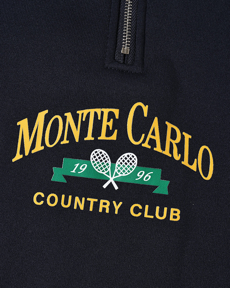 MONTE CARLO Pulowr Vintage z Polo Zipem