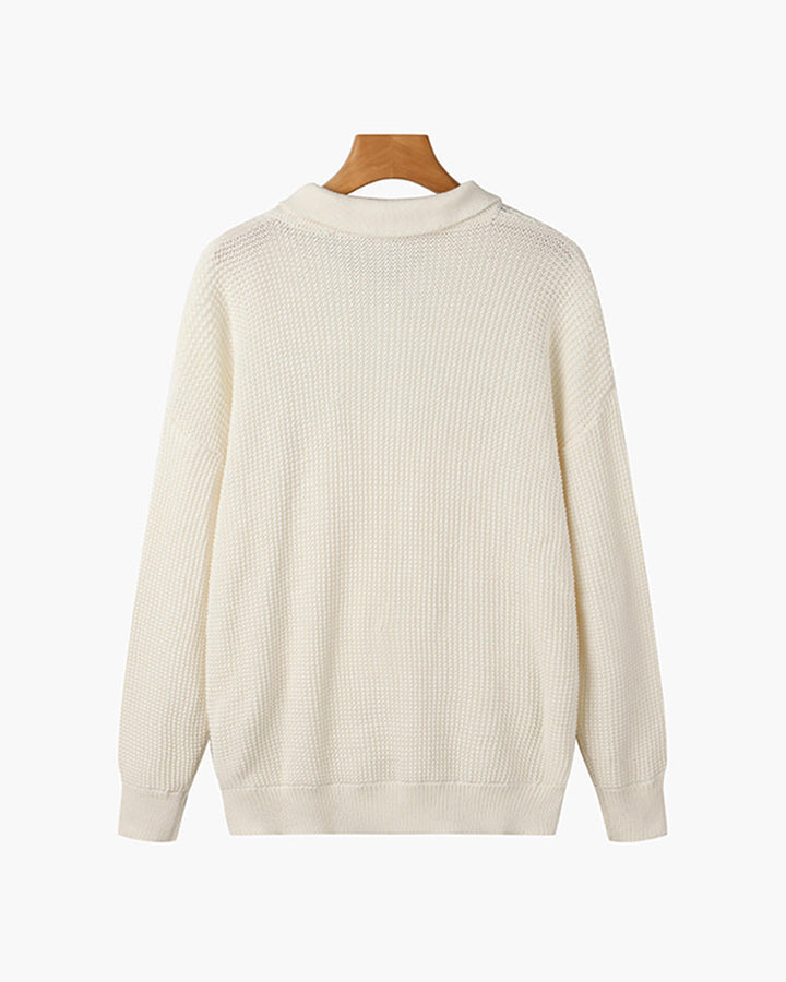 GONGJU Sweter z zamkiem