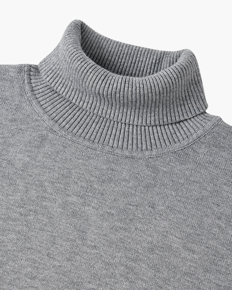 JANGSAN Sweter Merino z Wysokim Kołnierzem
