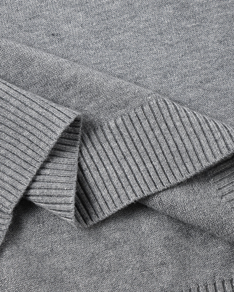 JANGSAN Sweter Merino z Wysokim Kołnierzem