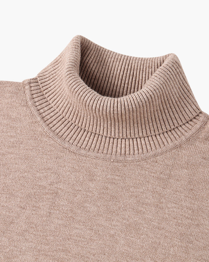 JANGSAN Sweter Merino z Wysokim Kołnierzem