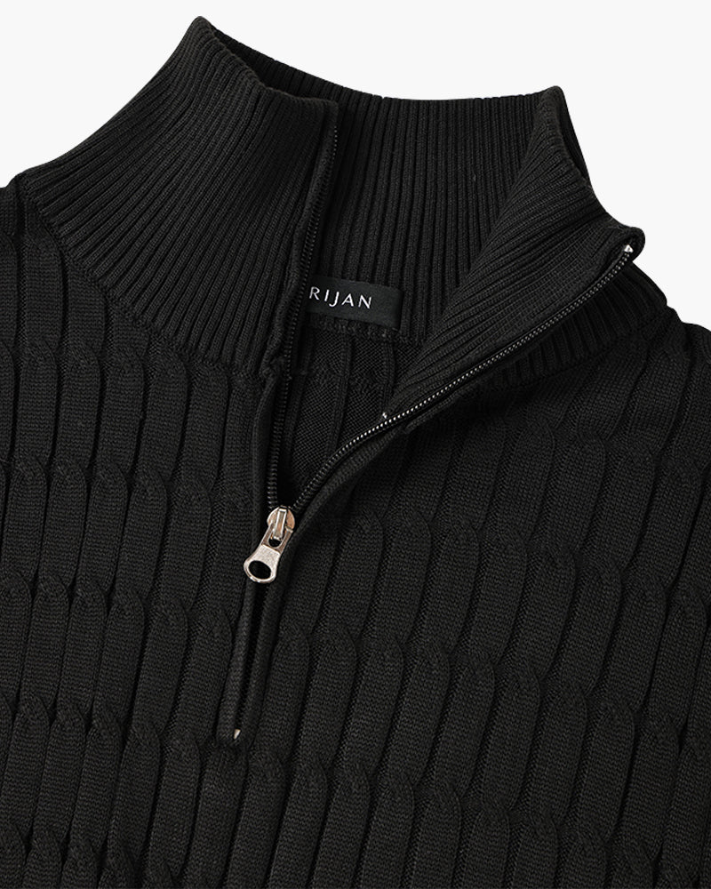 GWANGJU Sweter z polo zamkiem