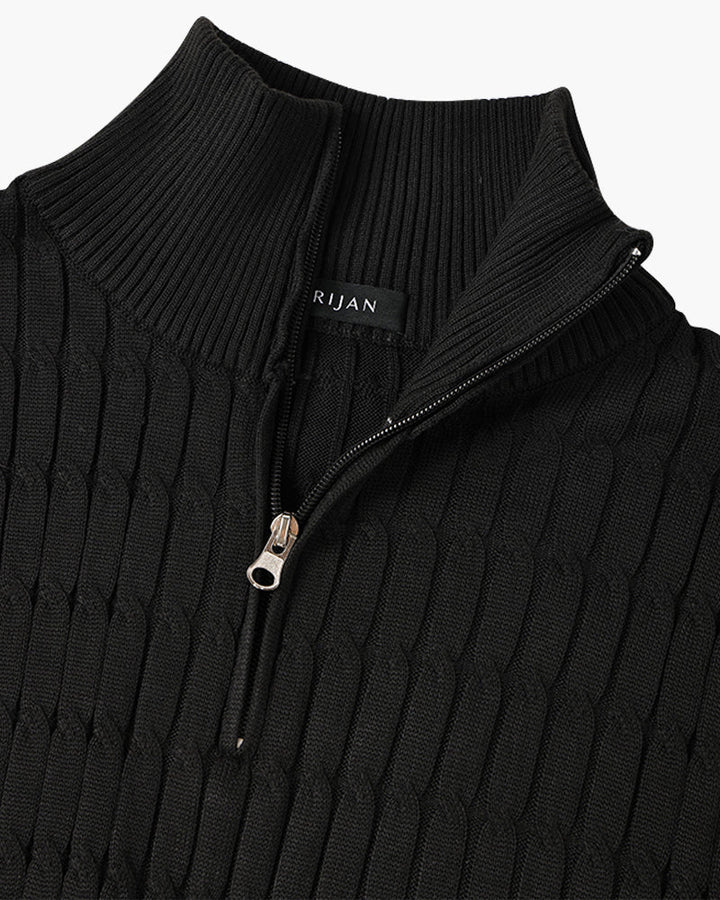 GWANGJU Sweter z polo zamkiem
