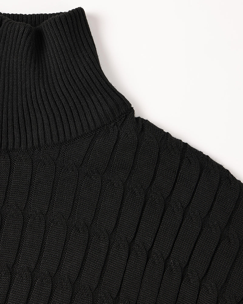 GWANGJU Sweter z polo zamkiem