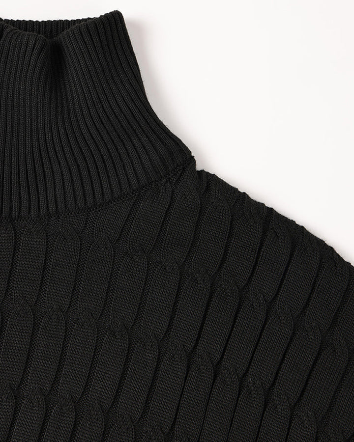 GWANGJU Sweter z polo zamkiem