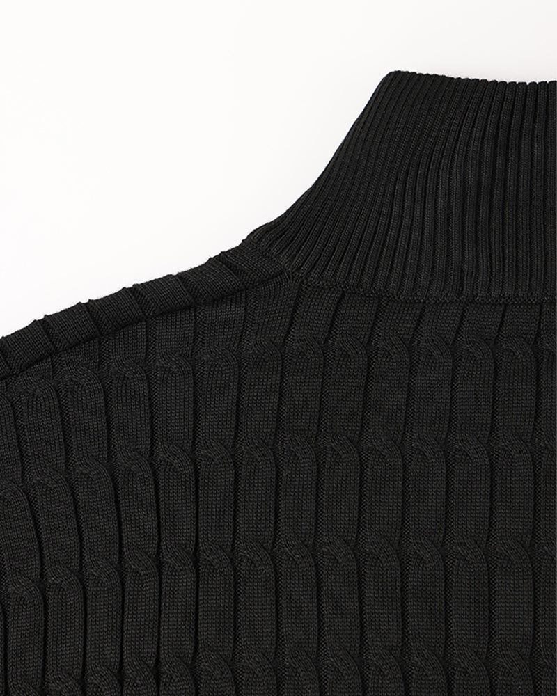 GWANGJU Sweter z polo zamkiem