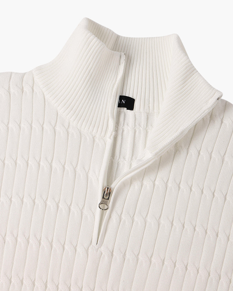 GWANGJU Sweter z polo zamkiem