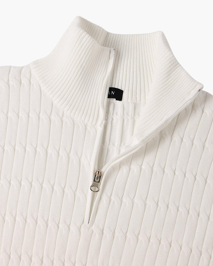 GWANGJU Sweter z polo zamkiem