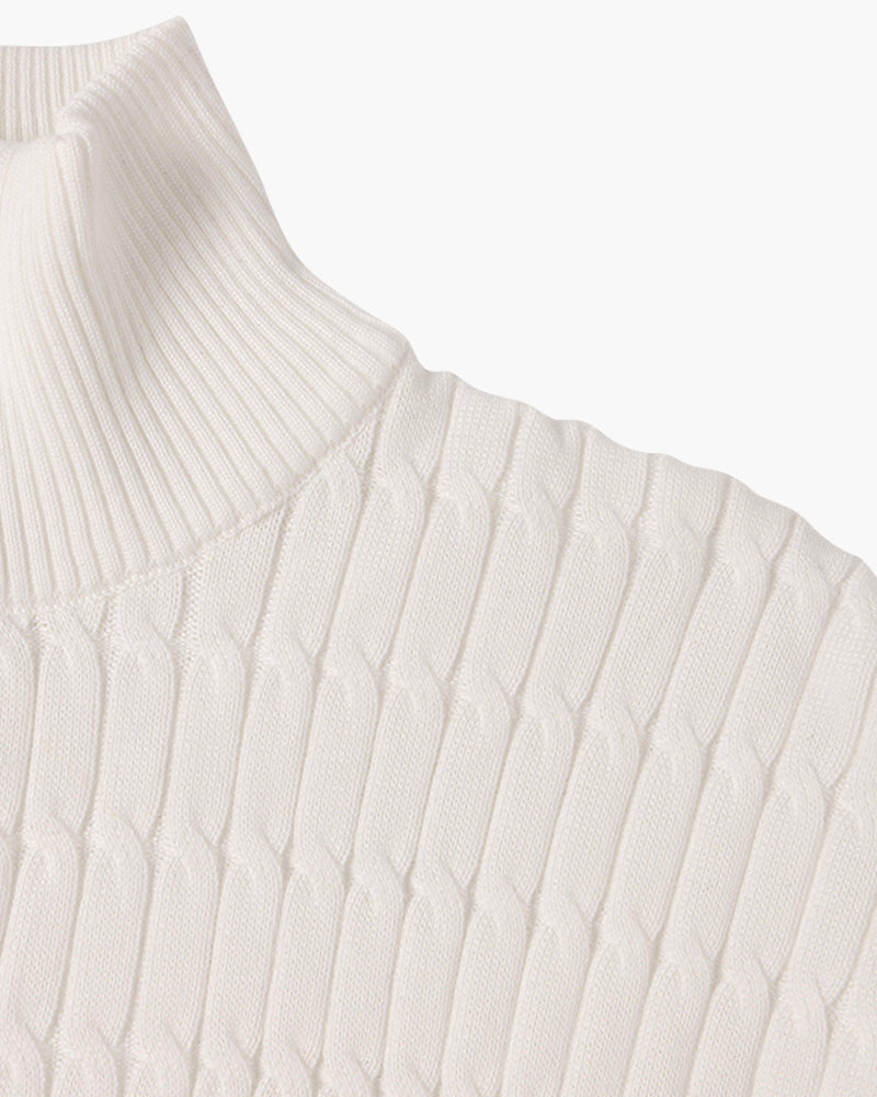 GWANGJU Sweter z polo zamkiem
