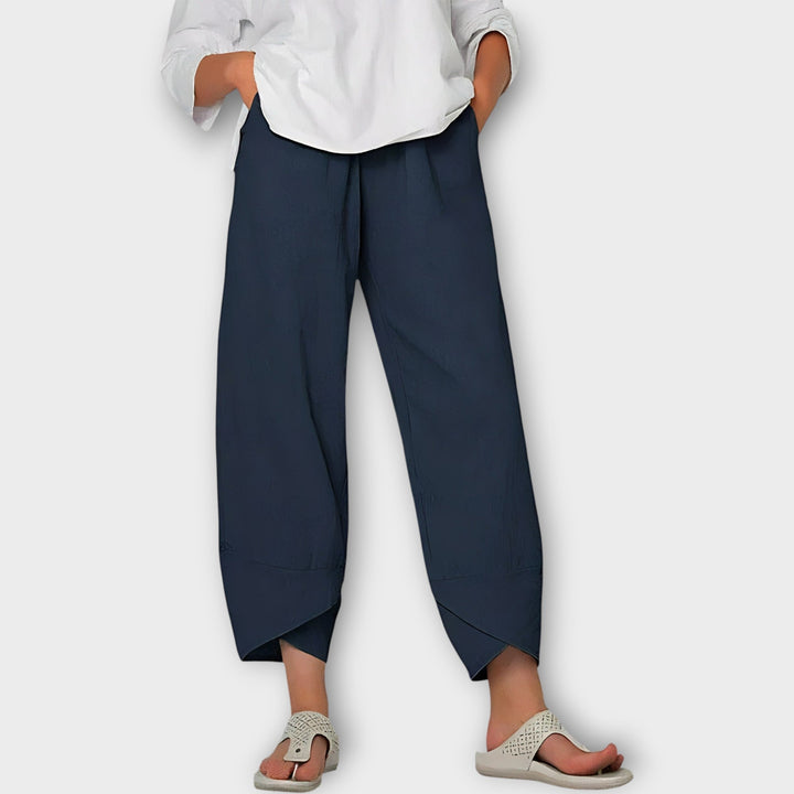 Eleganckie Lniane Spodnie