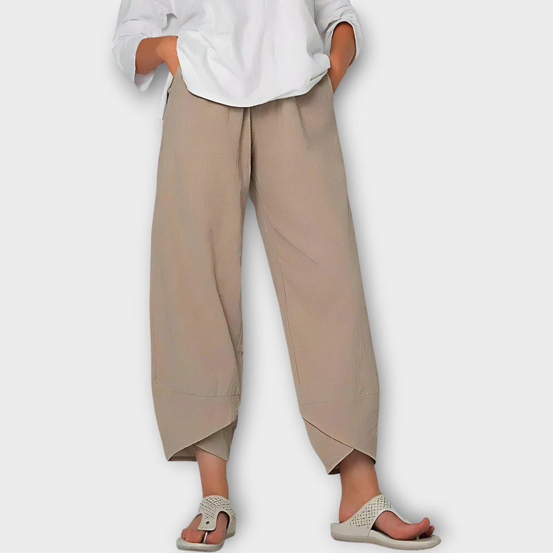 Eleganckie Lniane Spodnie