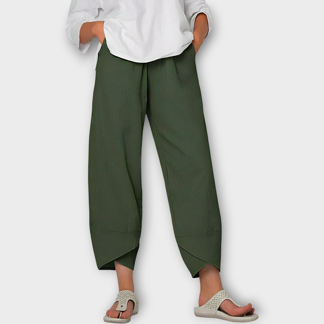 Eleganckie Lniane Spodnie