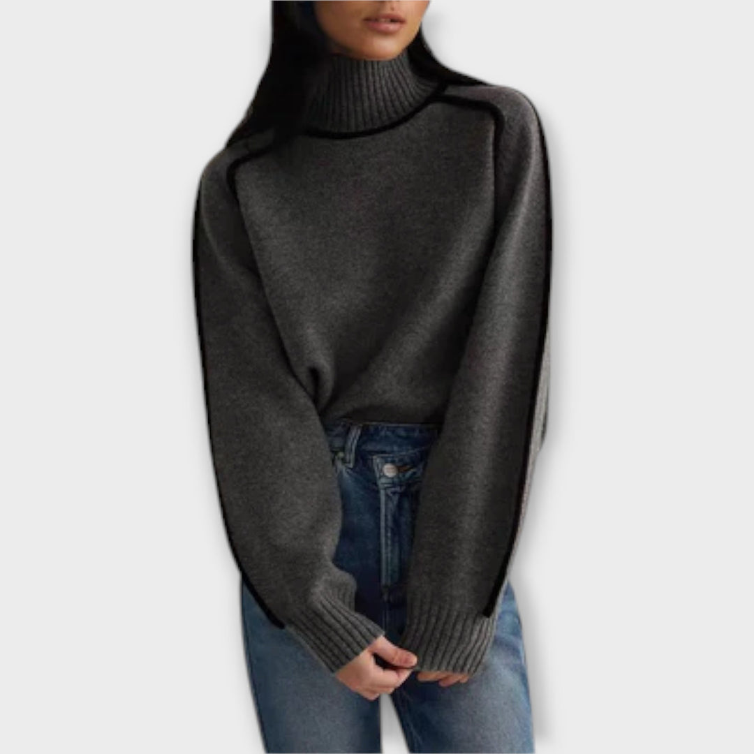 Emilie | Miękki i Stylowy Sweter z Wysokim Kołnierzem