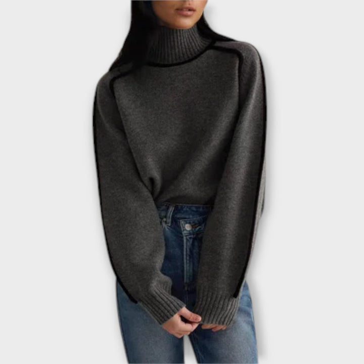 Emilie | Miękki i Stylowy Sweter z Wysokim Kołnierzem