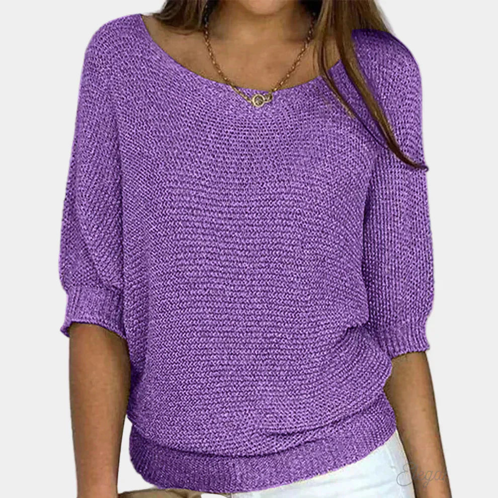 Elegancki Sweter Pleciony